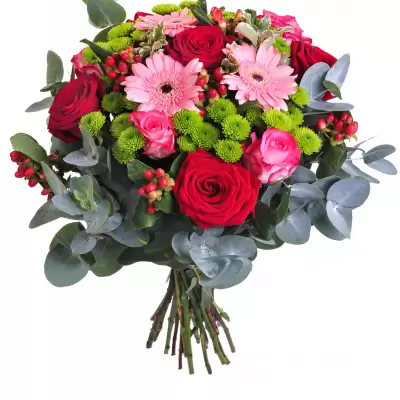 Cocktail of Roses and Gerberas - a luxurious arrangement for special occasions