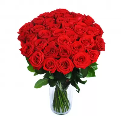 Design a bouquet of red roses